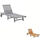 Sun Lounger Patio Day Bed Garden Outdoor Furniture Solid Wood Acacia vidaXL