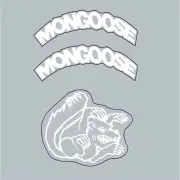 Mongoose - Mid school Stem cap and threadless cap decals WHITE decal - old schoo