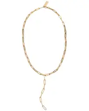 st. Moran 18K Plated Paperclip Chain Lariat Y-Necklace