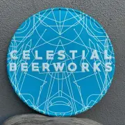 Celestial Beerworks Tin Tacker Metal Beer Sign