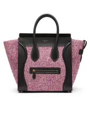 Celine Luggage Handbag Tweed Mini