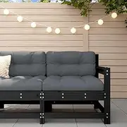 Garden Chair Cushions Solid Pine Wood Outdoor Seating Comfortable Patio Set Black Chairs Furniture Exteriores
