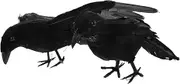 Fake Crows 2pcs Decor Scary Crow Props for Halloween Decorate Your Party a Creepy Touch