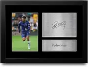 HWC Trading Pedro Neto Chelsea Gifts Printed Signed Autograph Picture for Football Fans and Supporters - A4 Framed