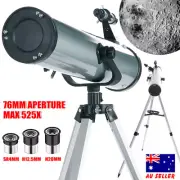 Max 525x High Resolution Zoom Astronomical Telescope Aperture 3 Eyepieces Tripod