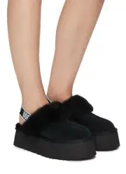 NIB 100% Authentic UGG Fashion Funkette Platform Slide Slippers Shoes Black