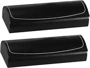 [Healeved] 2Pcs Hard Shell Sunglasses Case Durable Eyeglasses Holder Box for Travel Stylish PU Eyewear Organizer Versatile Eyeglasses Container for Men and Women Reliable Protection for
