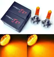 Halogen H7 55W Orange Amber Two Bulbs Head Light High Beam Replacement JDM Lamp