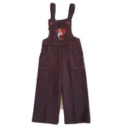 Toddler Size 1 1970s Deadstock Vintage Brown Overalls Dungarees Western Style