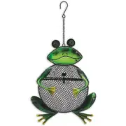 Sunset Vista Designs Metal Mesh Frog Seed Bird Feeder