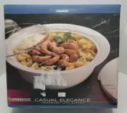 Corningware 2.25 Qt Round Dish - Includes Glass & Plastic Covers
