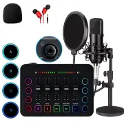 Gaming Audio Mixer, Podcast Equipment Bundle with XLR Microphone Interface, 4...