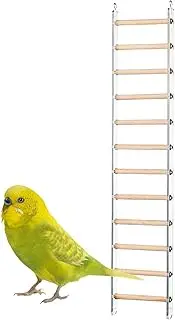 Jeruytgh Bird Cage Ladder - Cage Accessories Climbing Perches,Fun Ladder Toy for Training, with 360° Rotatable Hook, for Lovebirds, Parrot, Budgies and Other Small, Medium Birds