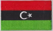 Libya Iron On Patch 2-1/2" x 1-1/2" (6.3 x 3.8 cm)