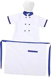 [SHERCHPRY] 1 Set Children's Chef Costume Chef Apron for Chef Short Sleeve Jacket for Chef Outfit Chef Hat for Chef Hat and Apron for