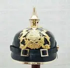German Leather Pickelhaube Helmet Prussian WW1 Replica Helmet Halloween Helmet