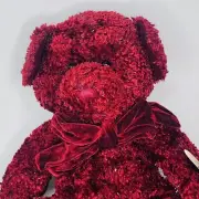 Russ Bear Rosetta 14" Plush Bears From The Past Burgundy Silver Valentine New