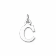 Sterling Silver Oxidized "C" Charm