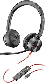 HP Poly Blackwire 8225 USB-C Headset, Hybrid Active Noise Cancellation (ANC); Microsoft Teams Open Office Certified; Microphone Noise Cancellation with Acoustic Fence Technology