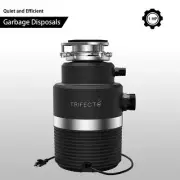 Trifecte Scrapper 1 HP Continuous Feed Black Garbage Disposal with Sound and Kit
