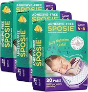 Sposie Diaper Booster Pads - Diaper Pads Inserts Overnight, Cloth Diaper Inserts and Overnight Diapers Size 4-6, Diaper Liners Baby Products