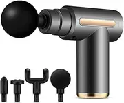 [Oimzzr] Fascia Massage Gun Muscle Relaxation Massager Portable Handheld Electric Body Massage Gun with 4 Replaceable Massage Heads 6 Vibration Speeds Grey