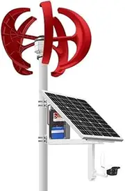 Low Wind 3000W AC 12V 24V 48V Wind Turbine Generator, 5 Blades Vertical Wind Turbines Generator MPPT Controller Silence Windmill LED Charge Indicator
