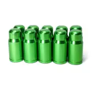 Green Presta Valve Caps - Aluminum - for Road Bike Tubes