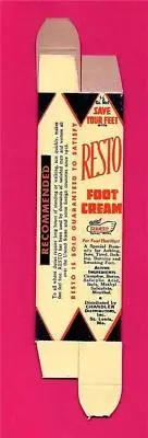 Vintage Old Chandler Restro Foot Creme Medicine Box St Louis Mo Old Store Stock
