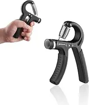 Adjustable Grip Strength Trainer - 5-60kg Resistance, Forearm Strengthener & Hand Exerciser for Muscle Building and Injury Recovery