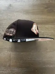 Exclusive New Era Boston Red Sox Hat w Peach UV 7 1/8 Two Tone Metallic