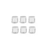 6 USA Made Plastic 2 Oz Clear Containers Cosmetic Jar Creams Makeup Travel Seeds