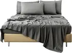 Bedlifes Twin Sheets Set- Cooling Sheets-Ultra Twin, Dark Grey