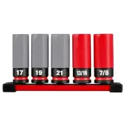 SHOCKWAVE Impact Duty&trade; 1/2 Drive SAE & Metric 5PC Lug Nut Wheel Socket Set