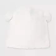 Girls Teddy Fleece Beanie - Cat & Jack White OSFM