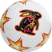 Grcfumo Soccer Ball, PU Leather Training Soccer Ball, 5 Rabbit Pattern Football, Match Soccer Ball for Matches Exams
