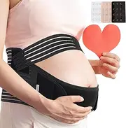 [GECONLE] Maternity Belt Pregnancy Support Belt Bump Band Soft & Breathable Abdominal Support Belt Relieve Back, Hip Pain, Pelvic, SPD & PGP