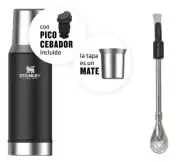 Combo Mate System 800 ML Stanley Black & Bombilla Black Original Fast Shipping