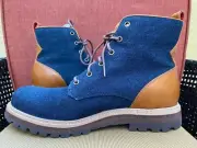 UGG - Huntley Navy Blue Denim Boots 11 Leather 1004844 2 Sets Lace NEW BOX