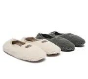 EVERAU® UGG Slippers Women Curly Sheepskin Wool Elastic Lucina - Dark Grey / AU Ladies 10 / AU Men 8 / EU 41