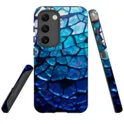 For Samsung Galaxy S23 Case Shielding Cover, Blue Mirror
