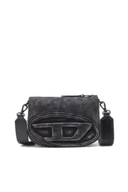 [Diesel] Diesel - 1DR-Camera bag in stonewashed denim - Crossbody Bags - Unisex - Black UNI Black