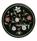 3'x3' Marble Side Table Dining Table Top Multi Color Floral Inlay Hallway Decor