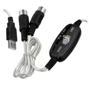 MIDI USB Cable Converter PC to Music Keyboard Adapter