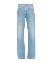 turn-up straight-leg jeans 26,27,28,31 Blue