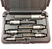 Walton 18002 6 pc Tap Extractor Set 1/4"-5/8" 4 FL SAE NC NF Metric w/ Case