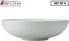 Maxwell and Williams 25cm White Basics Round Serving Bowl 4-Piece Set - White.