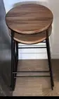 Marquee Industrial Acacia BarStool Black