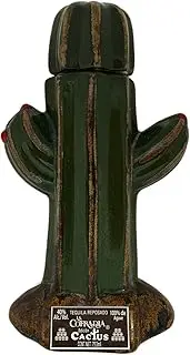 La Cofradia Ed Cactus Reposado Tequila, Handcrafted in Small Batches in Mexico - Ceramic Bottle 750mL, 40% ABV