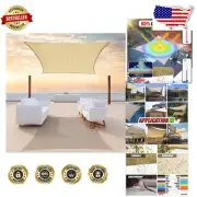 Rectangle Sun Shade Sail 7' x 21' - Elegant Beige for Patios, Pools & Balconies